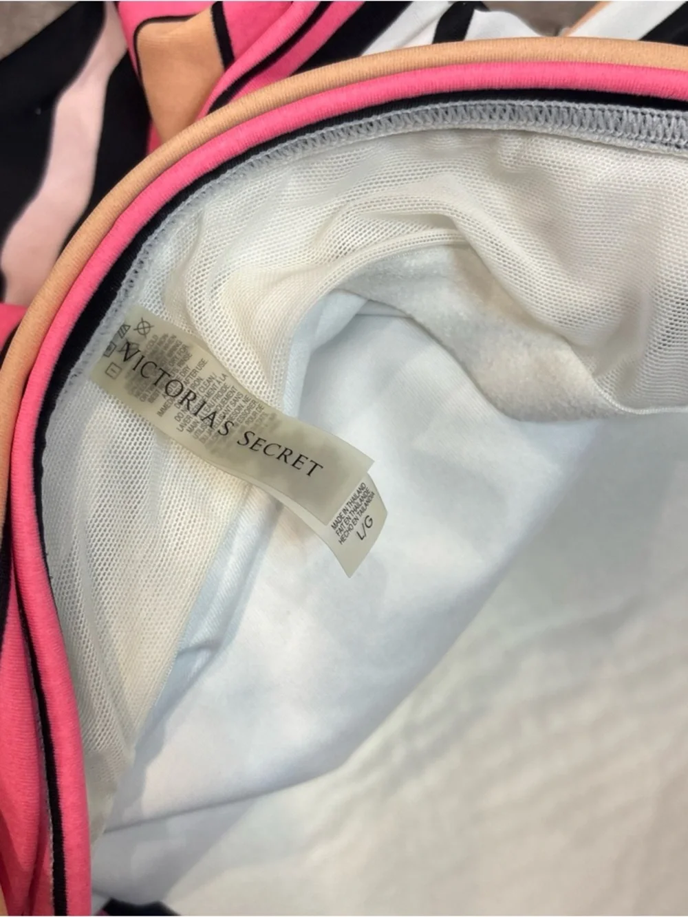 Victoria’s Secret swim Striped Halter One-Piece Swimsuit size large - Picture 9 of 11